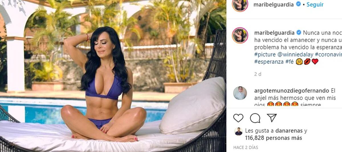 Maribel Guardia En Bikini Y Bailando Con Su Reflejo As Supera Los D As De Encierro En La