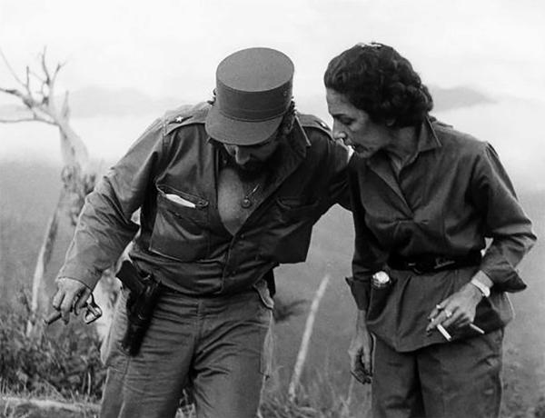 Fidel Castro con Celia Sánchez, amante y camarada del dictador
