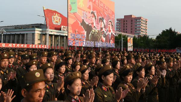 Los festejos tuvieron lugar en la plaza Kim Il-sung, en Pyongyang (AFP)