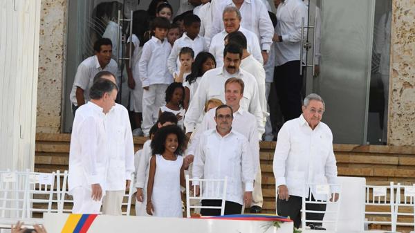 13 jefes de Estado llegaron a Cartagena para la firma del acuerdo de paz (AFP)
