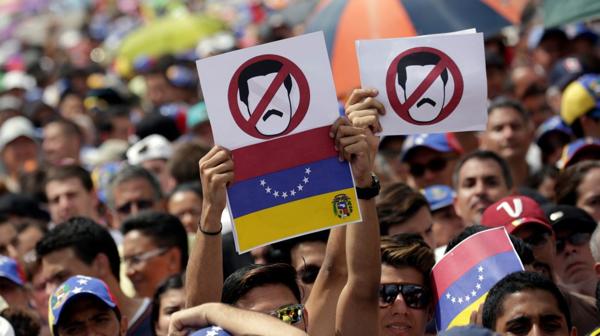 Imagen de la Toma de Venezuela, marcha que contó con la participación de miles de personas en todo el país (Reuters)