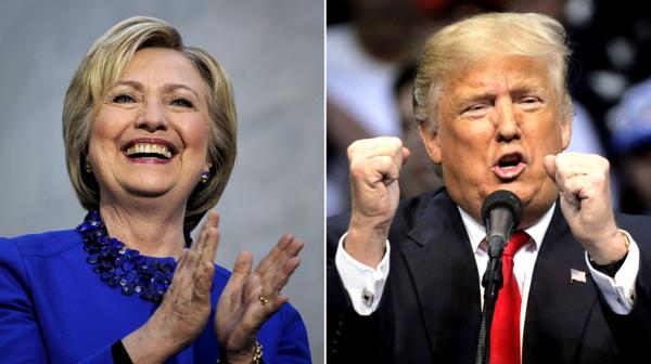 Hillary Clinton y Donald Trump, candidatos presidenciales de  los EEUU