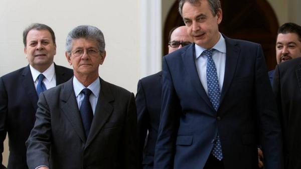 Henry Ramos Allup y José Rodríguez Zapatero (AP)