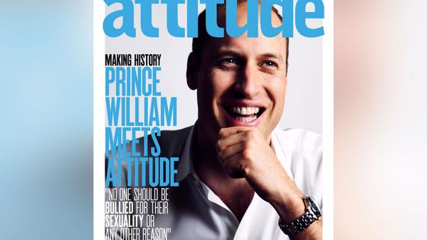 La portada de la revista gay británica Attitude en la que aparece el príncipe William
