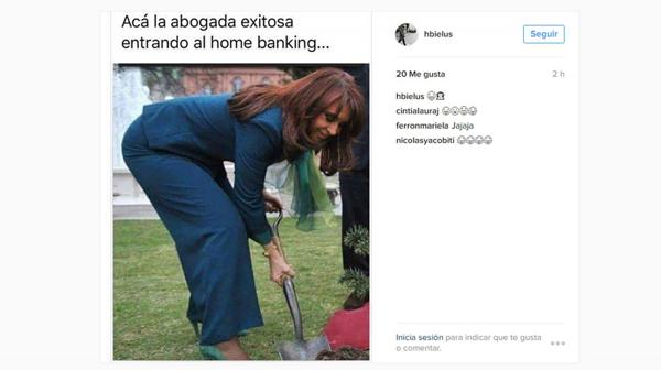 El meme publicado por Hernán Bielus en su cuenta de Instagram.