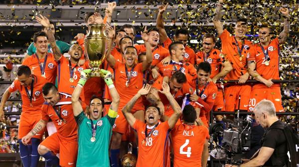 Chile venció a la Argentina en la final y se quedó con la Copa (AP).