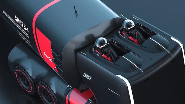 Piloto y acompañante se posan sobre el techo de la cabina como un auto de Fórmula 1