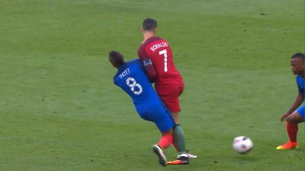 Así se dobló la pierna de Cristiano Ronaldo