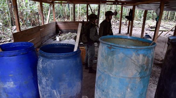 Los narcotraficantes enviaban desde estos sitios cocaína hacia las fronteras con Venezuela y Brasil (AFP)