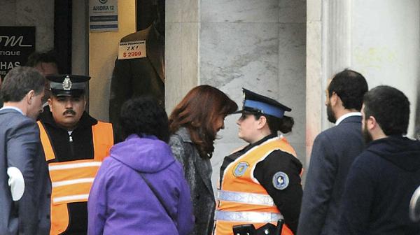 Cristina Kirchner, en una de las audiencias en las que tuvo un careo con Margarita Stolbizer. (Télam)