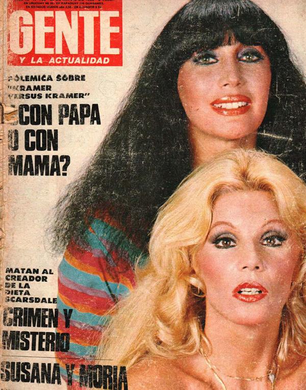 Moria Casán y Susana Giménez en la tapa de revista Gente