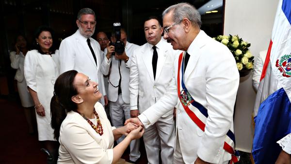 Michetti con el presidente de República Dominicana