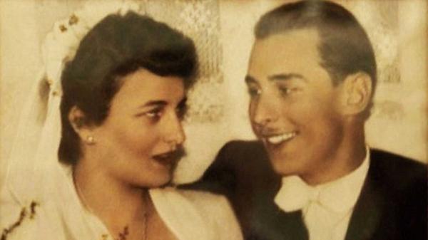 Wolf y Anita Gottschalk, el día de su casamiento