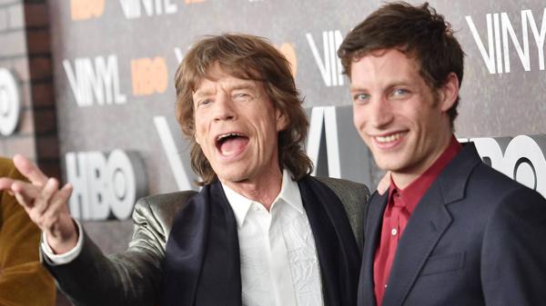 Mick Jagger con su hijo James