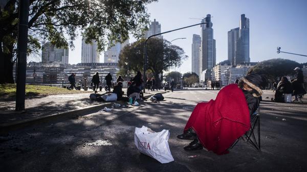 Puerto Madero estuvo aislado por piquetes (Adrián Escandar)