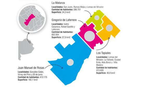 Cómo quedaría dividida La Matanza