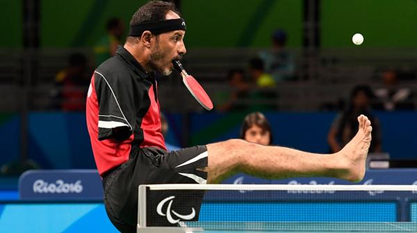 El egipcio Ibrahim Hamadtou, de 43 años, disputó sus primeros Juegos Paralímpicos (AFP)