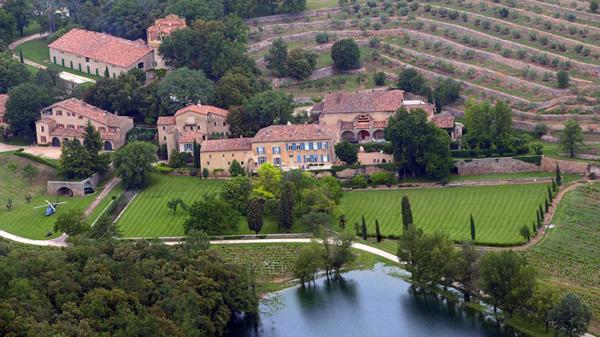 La casa Chateau Miraval, en Francia. La propiedad se encuentra en un pueblo llamado Brignol