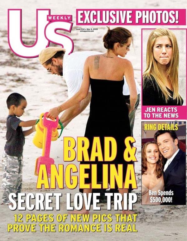 En mayo de 2005, la revista Us publicaba en exclusivo las imágenes que probaban que Brad Pitt y Angelina Jolie mantenían un romance