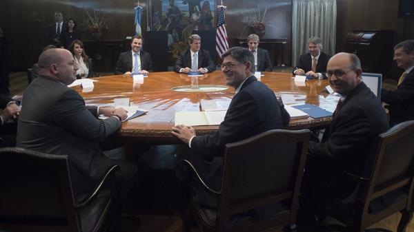 La reunión en el Ministerio de Economía (Adrián Escandar)