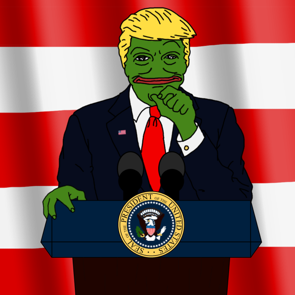 Donald Trump también fue caracterizado como La Rana Pepe. Él mismo tuiteó la imagen