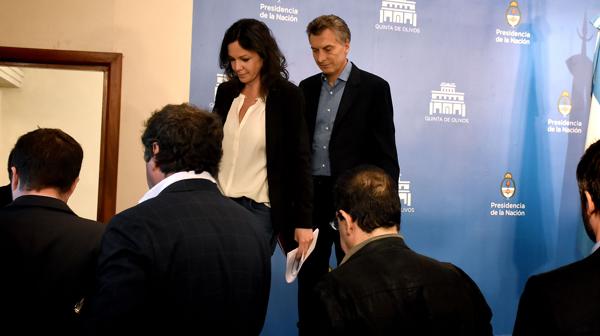 La ministra de Desarrollo Social, Carolina Stanley, y el presidente Macri (Nicolás Stulberg)