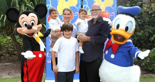 La familia Angélil-Dion a pleno en Disney. Era febrero de 2012