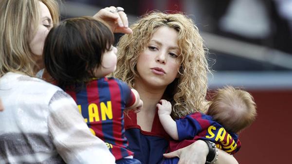 Shakira con sus hijos Milan y Sasha