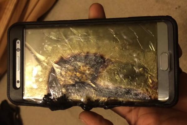 Un Samsung Galaxy Note 7 cuya batería explotó (Forbes)