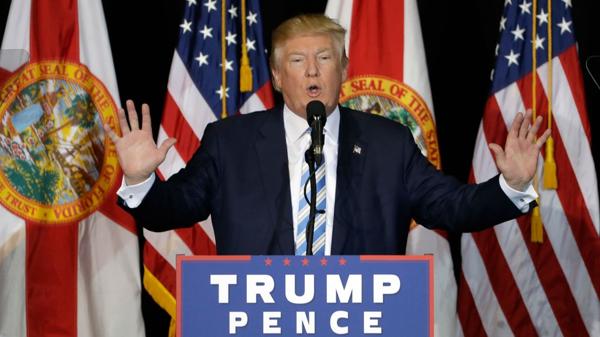 Donald Trump, durante su presentación en Sarasota, Florida