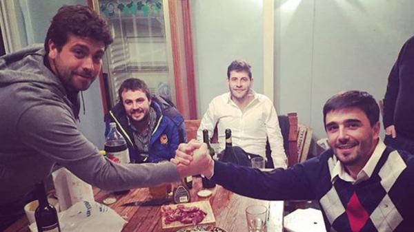 El secretario de Asuntos Municipales, Lucas Delfino, y el intendente de Olavarría, Ezequiel Galli