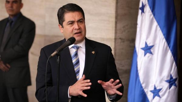 El presidente de Honduras, Juan Orlando Hernández