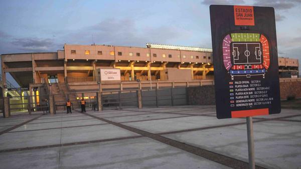 El estadio San Juan del Bicentenario: sede de River-Gimnasia (Telam)