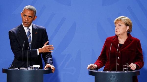 Obama y Merkel (Reuters)