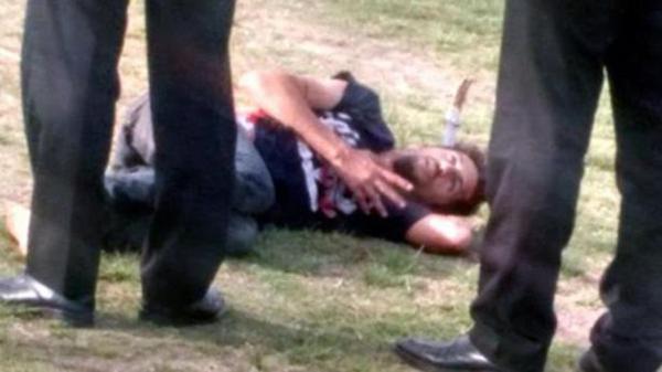 El agresor luego del ataque