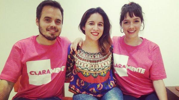 Barbara Borello Castillo junto a Benjamín Rojas y Cande Vetrano