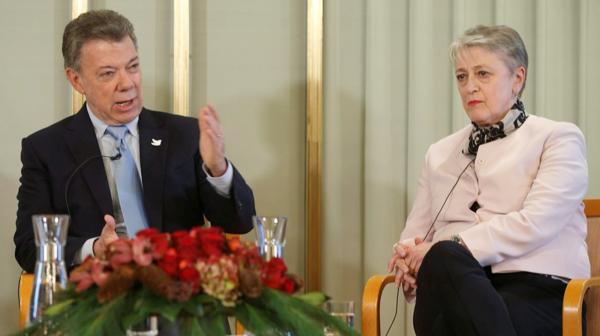 Santos resaltó que la paz con las Fuerzas Armadas Revolucionarias de Colombia (FARC) era “un sueño imposible” hace apenas unos años (Reuters)