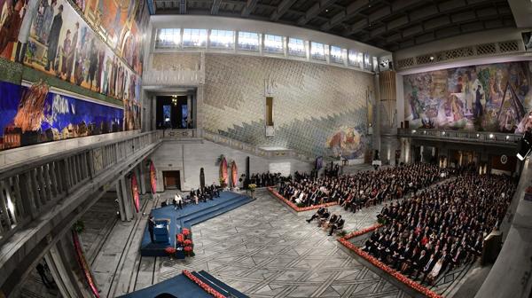 La ceremonia se realizó en Oslo (AFP)