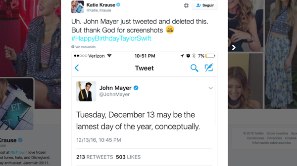El mensaje de John Mayer que luego borró