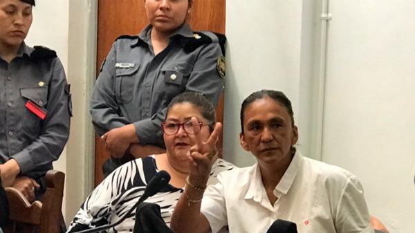 Milagro Sala durante su juicio