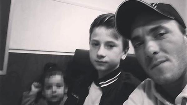 Brian junto a su padre