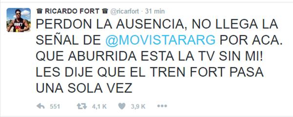 El Tuit publicado desde la cuenta de @RicarFort