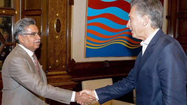 Pawan Munjal, CEO de la empresa Hero, se reunió con el presidente Mauricio Macri para presentar su plan de negocios.