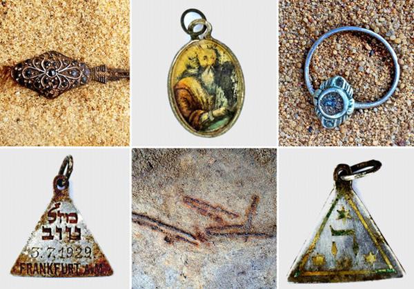 Otras joyas que fueron halladas durante el trabajo de los arqueólogos del Centro de Investigación del Holocausto y el Instituto Internacional Yad Vashem