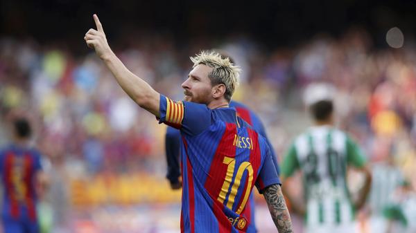 Messi marcó dos goles ante el Betis (Reuters)