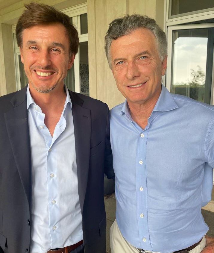 García Moritán con Mauricio Macri