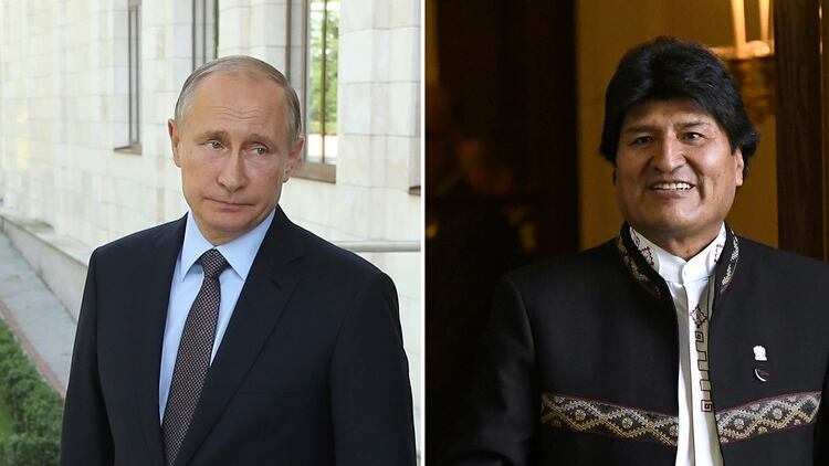 Vladimir Putin y Evo Morales