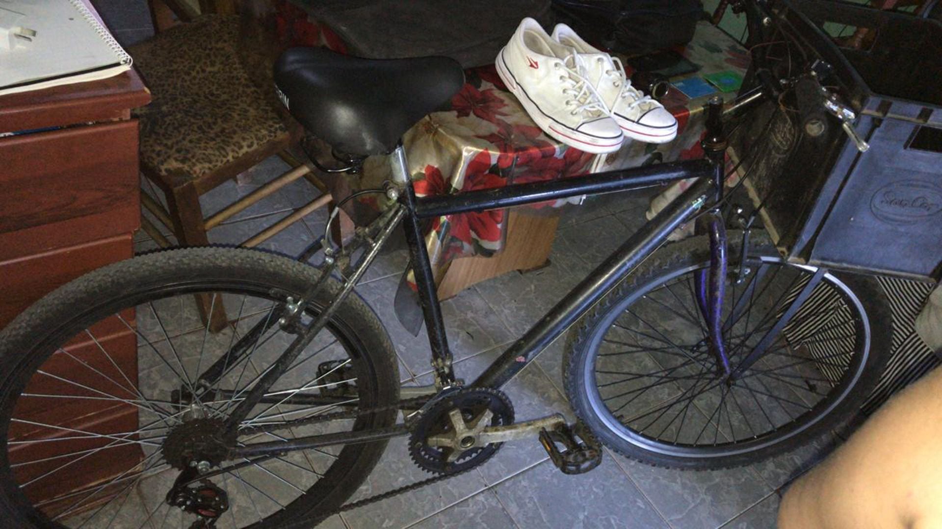 La bicicleta que fue secuestrada durante el operativo de la Policía de la Ciudad