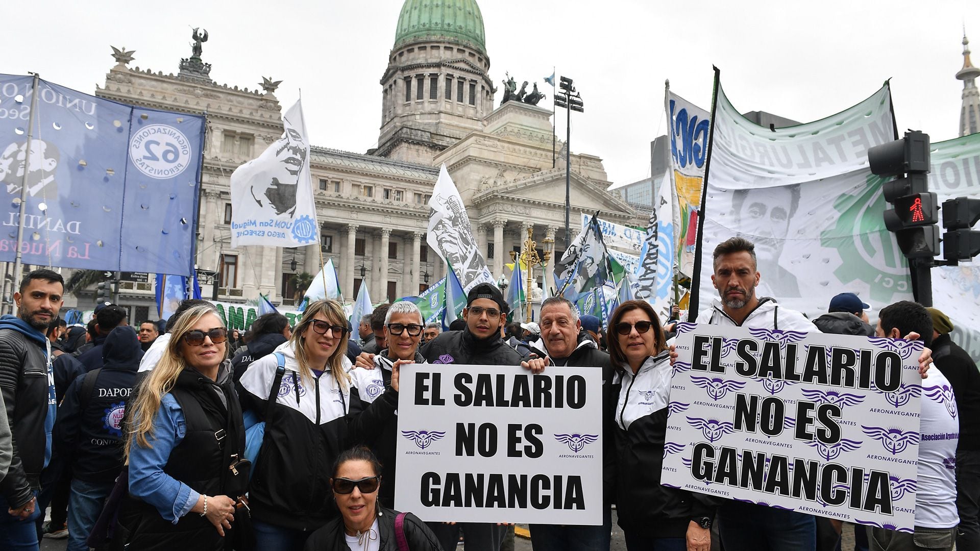 La CGT y la CTA se movilizaron en apoyo al proyecto (Maximiliano Luna)