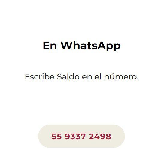 Mujeres con Bienestar consulta saldo WhatsApp - México 6 de febrero